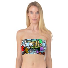 Graffiti Characters Seamless Patterns Bandeau Top by Wegoenart