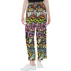 Graffiti Word Seamless Pattern Women s Pants  by Wegoenart