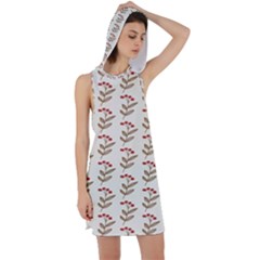 White Fresh Spring Hope Racer Back Hoodie Dress by ConteMonfrey