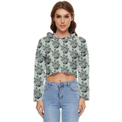 Cactus Lines Women s Lightweight Cropped Hoodie by ConteMonfrey