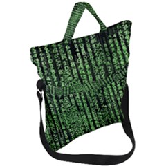 Matrix Technology Tech Data Digital Network Fold Over Handle Tote Bag by Wegoenart