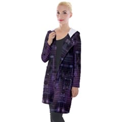 Geometric Art Digital Arts Background Hooded Pocket Cardigan by Wegoenart