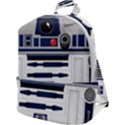 Robot R2d2 R2 D2 Pattern Zip Up Backpack View1