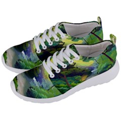 Landscape Illustration Nature Painting Men s Lightweight Sports Shoes by Wegoenart