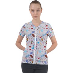 Medical Devices Short Sleeve Zip Up Jacket by SychEva