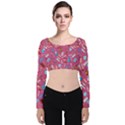 Medical Devices Velvet Long Sleeve Crop Top View1