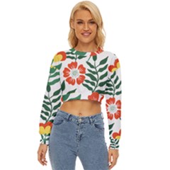 Painting Flower Leaves Forest Lightweight Long Sleeve Sweatshirt by Wegoenart