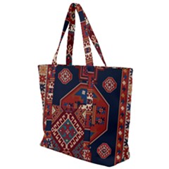 Armenian Old Carpet  Zip Up Canvas Bag by Gohar