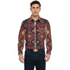 Armenian Old Carpet  Men s Long Sleeve Pocket Shirt  by Gohar