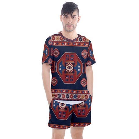 Armenian Carpet Men s Mesh Tee And Shorts Set by Gohar