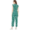 Tropical Monstera  Women s Frill Top Chiffon Jumpsuit View2