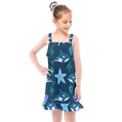 Whale And Starfish  Kids  Overall Dress by ConteMonfrey