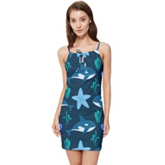 Whale And Starfish  Summer Tie Front Dress by ConteMonfrey