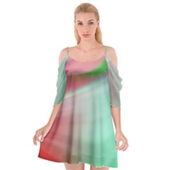 Gradient Pink, Blue, Red Cutout Spaghetti Strap Chiffon Dress by ConteMonfrey