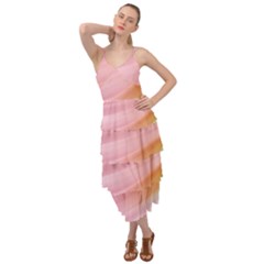 Gradient Ice Cream Pink Green Layered Bottom Dress by ConteMonfrey