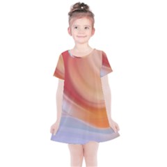 Gradient  Orange Green Red Kids  Simple Cotton Dress by ConteMonfrey