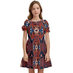 Armenian Carpet Kids  Puff Sleeved Dress by Gohar