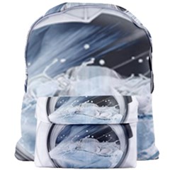 Gray Washing Machine Illustration Giant Full Print Backpack by Jancukart