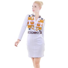 Im Fourth Dimension Colour 100 Button Long Sleeve Dress by imanmulyana