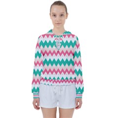 Zigzag Pattern Women s Tie Up Sweat by Jancukart