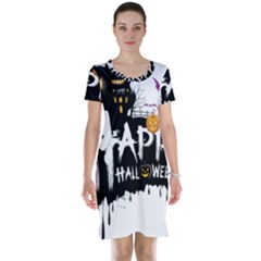 Happy Halloween Short Sleeve Nightdress by Jancukart