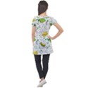 Hamburger With Fruits Seamless Pattern Puff Sleeve Tunic Top View2