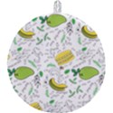 Hamburger With Fruits Seamless Pattern Round Trivet View2