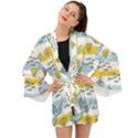 Cartoon Whale Seamless Background Long Sleeve Kimono View1