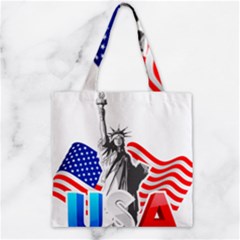 New York City Holiday United States Usa Zipper Grocery Tote Bag by Jancukart