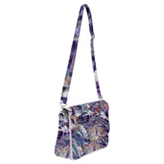 Abstract Cross Currents Shoulder Bag With Back Zipper by kaleidomarblingart