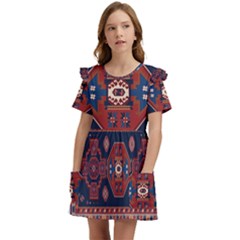 Armenian Carpet Kids  Frilly Sleeves Pocket Dress by Gohar