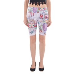 Easter Village  Yoga Cropped Leggings by ConteMonfrey