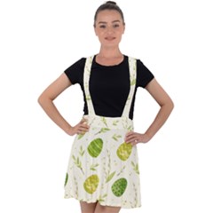 Easter Green Eggs  Velvet Suspender Skater Skirt by ConteMonfrey