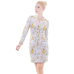 Easter Garden   Button Long Sleeve Dress by ConteMonfrey