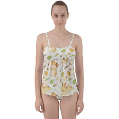 Cute Rabbits - Easter Spirit  Twist Front Tankini Set by ConteMonfrey