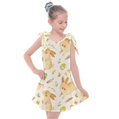 Cute Rabbits - Easter Spirit  Kids  Tie Up Tunic Dress by ConteMonfrey