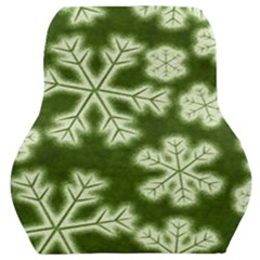 Snowflakes And Star Patterns Green Frost Car Seat Back Cushion  by artworkshop