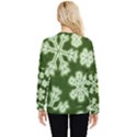 Snowflakes And Star Patterns Green Frost Hidden Pocket Sweatshirt View2