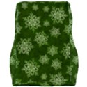 Snowflakes And Star Patterns Green Snow Car Seat Velour Cushion  View2