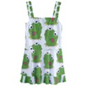 Kermit The Frog pattern Kids  Layered Skirt Swimsuit View1