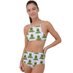 Kermit The Frog High Waist Tankini Set by Valentinaart