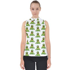 Kermit The Frog Mock Neck Shell Top by Valentinaart