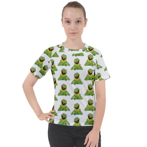 Kermit The Frog Women s Sport Raglan Tee by Valentinaart