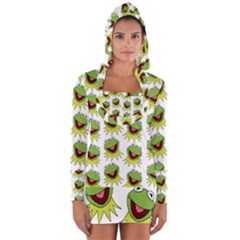 Kermit The Frog Long Sleeve Hooded T-shirt by Valentinaart