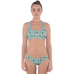 Insects Pattern Cross Back Hipster Bikini Set by Valentinaart