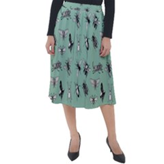 Insects Pattern Classic Velour Midi Skirt  by Valentinaart