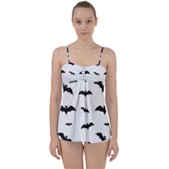 Bat Pattern Babydoll Tankini Set by Valentinaart