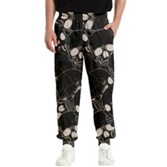 Skull Pattern Men s Elastic Waist Pants by Valentinaart