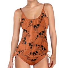 Skull Pattern Tankini Set by Valentinaart