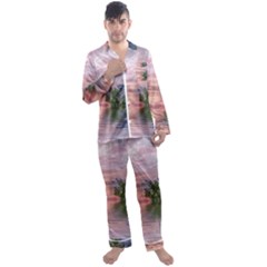 Nature Water Outdoors Travel Exploration Men s Long Sleeve Satin Pajamas Set by danenraven